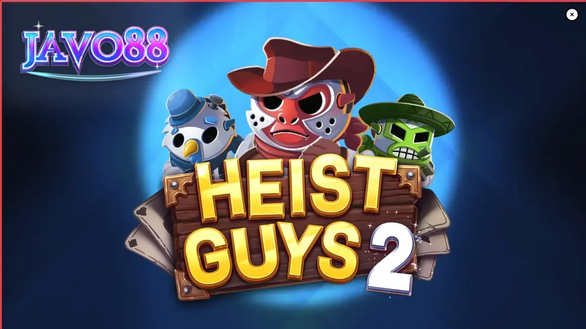 Tampilan visual slot Heist Guys 2 dengan latar belakang Wild West